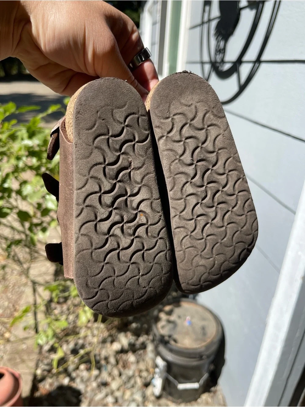 Birkenstock Kids Dark Brown Triple-Strap Sandals